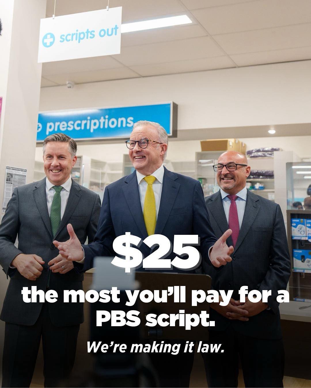 We’re working to make it law so you’ll pay no more than $25 for a PBS script....