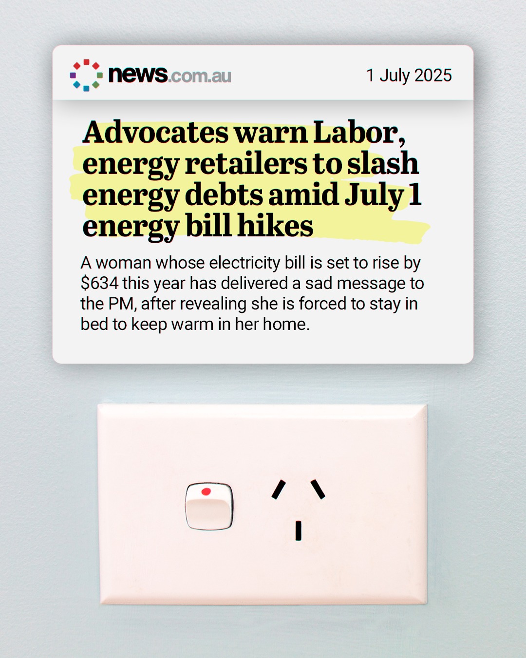 Australians are being forced to choose between heating and eating, all while pow...
