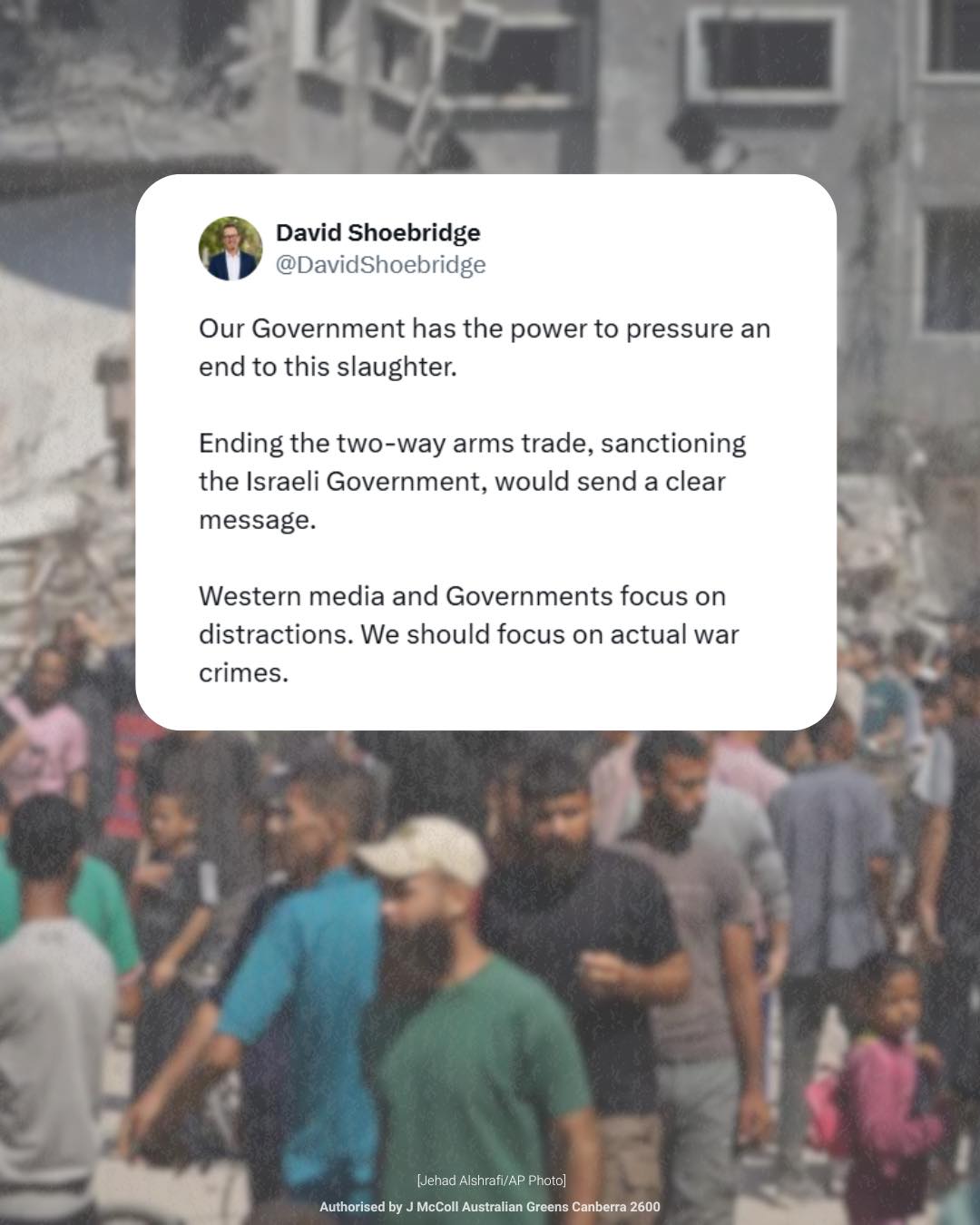 Our Government has the power to pressure an end to this slaughter....