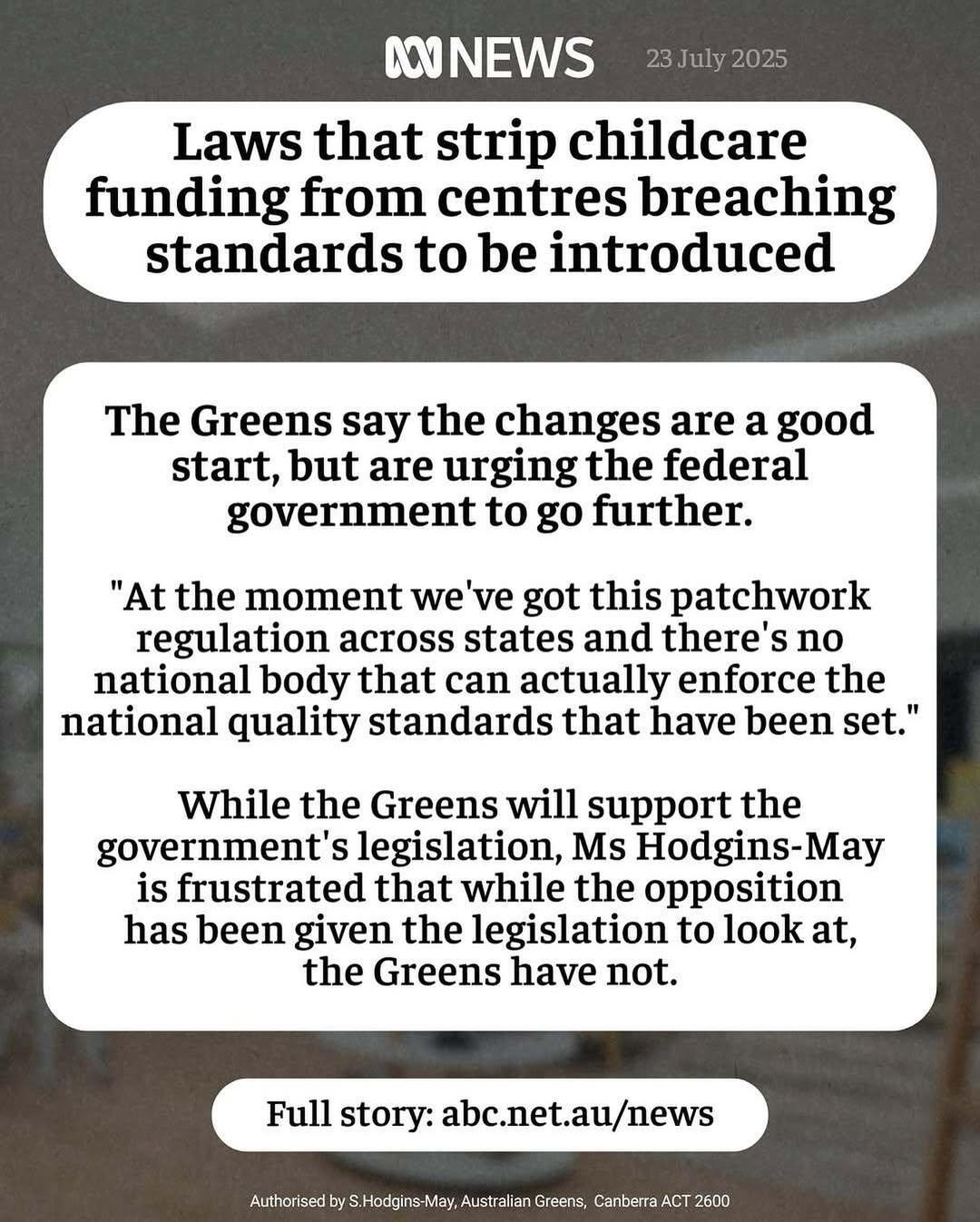 The Australian Greens: The Greens are ready and willing to really look to some of these structural issu…