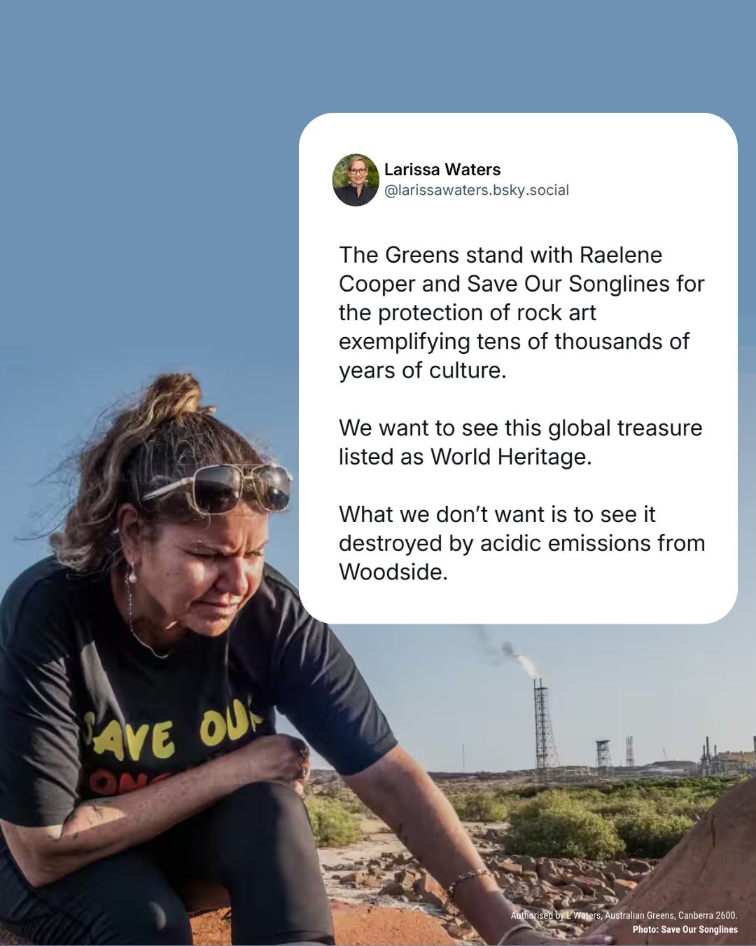 The Greens stand with Raelene Cooper & Save the Burrup - Save our Songlines for ...