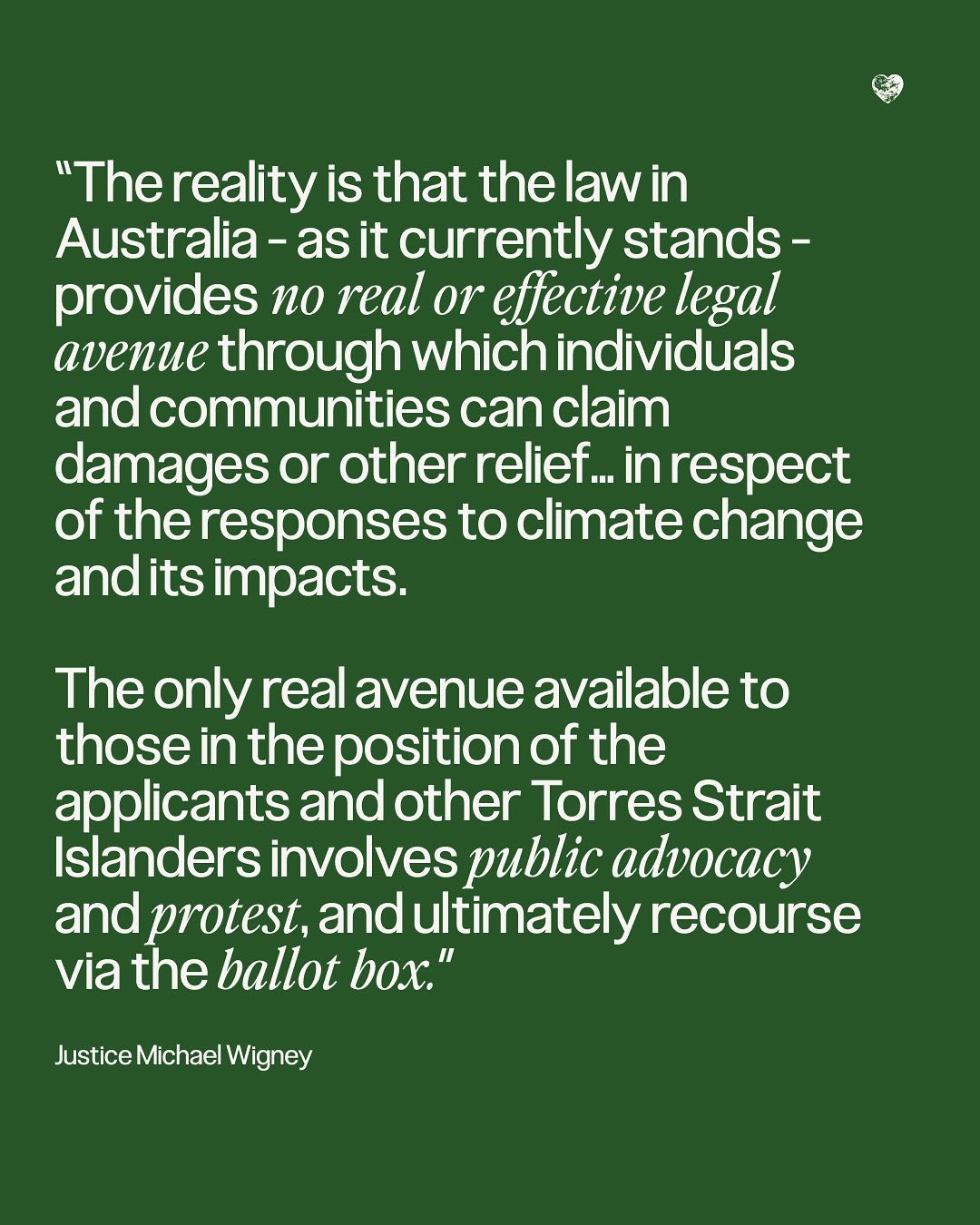 “The Torres Strait Islands and their traditional inhabitants face a bleak future...