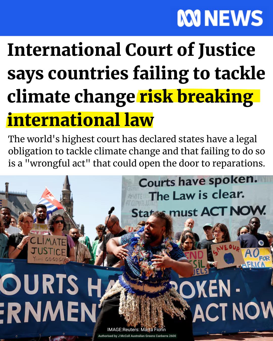 The world’s highest court, the International Court of Justice, has declared that...