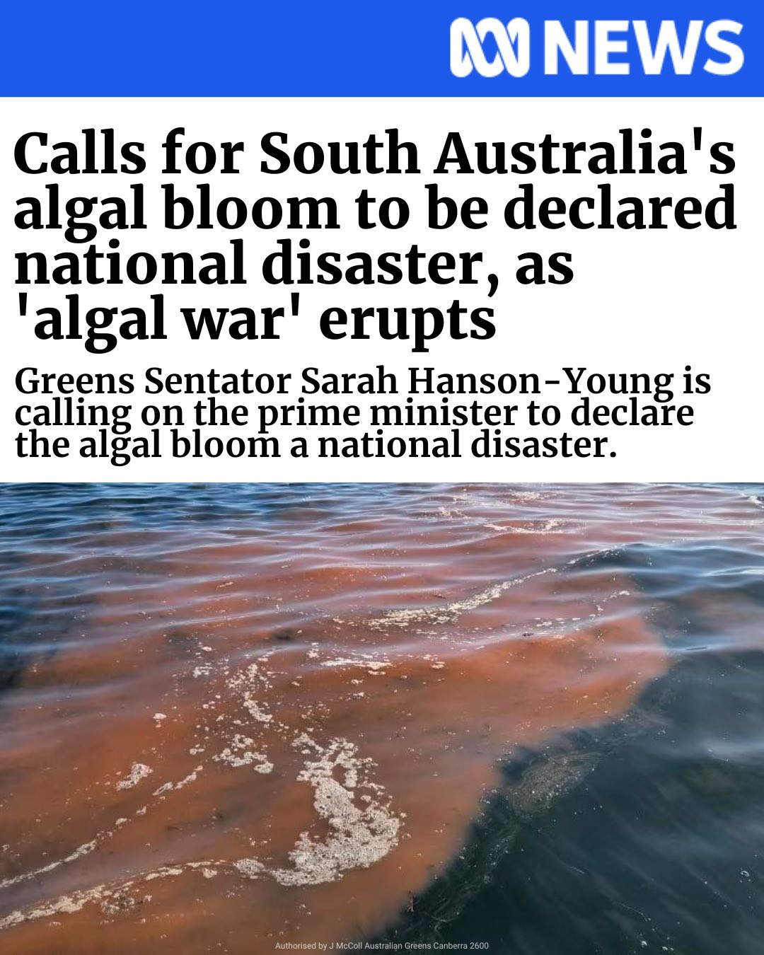 This devastating toxic algal bloom brought on by climate change requires an urge...