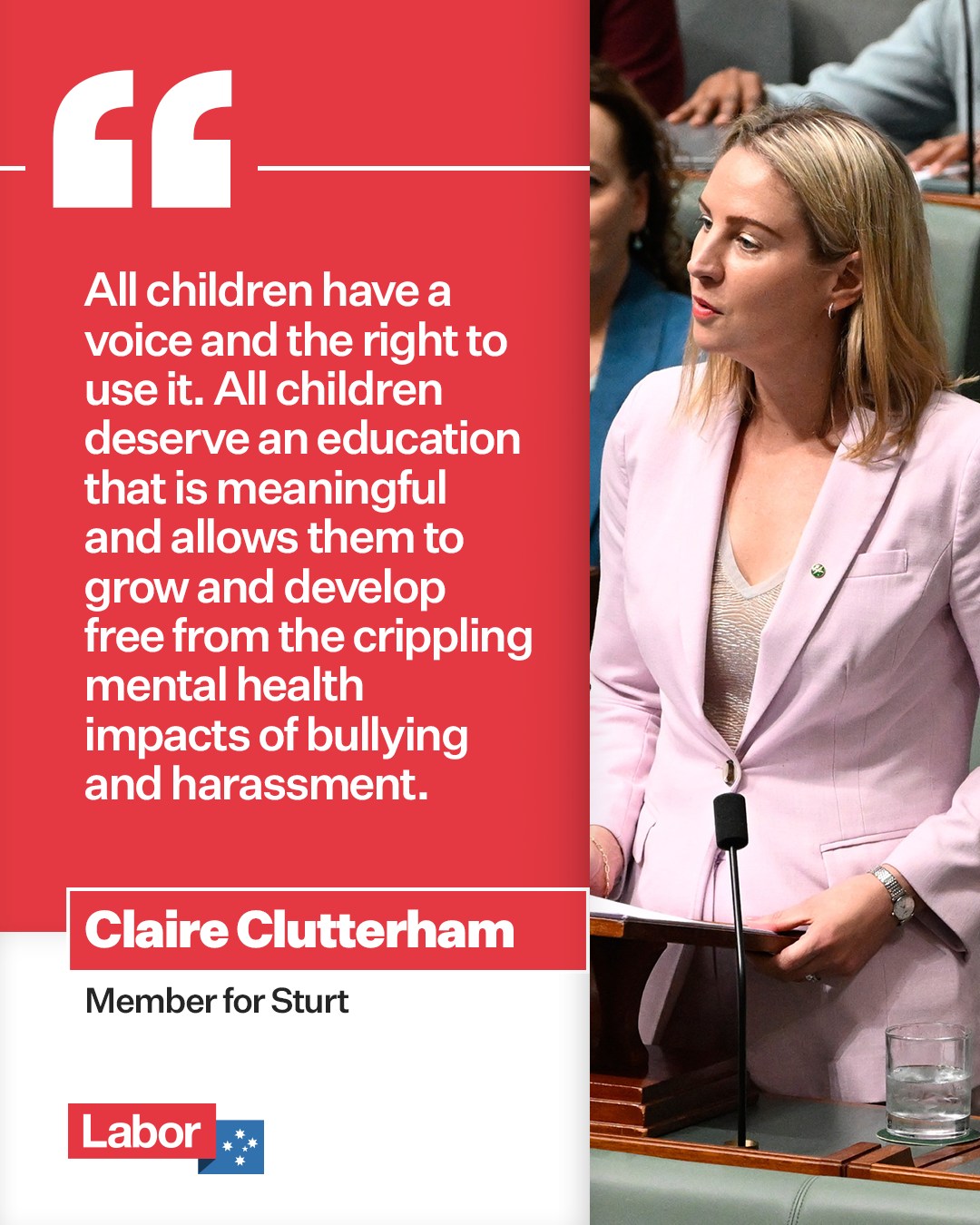 'I believe that if you have the capacity to speak up for others, you should. It'...