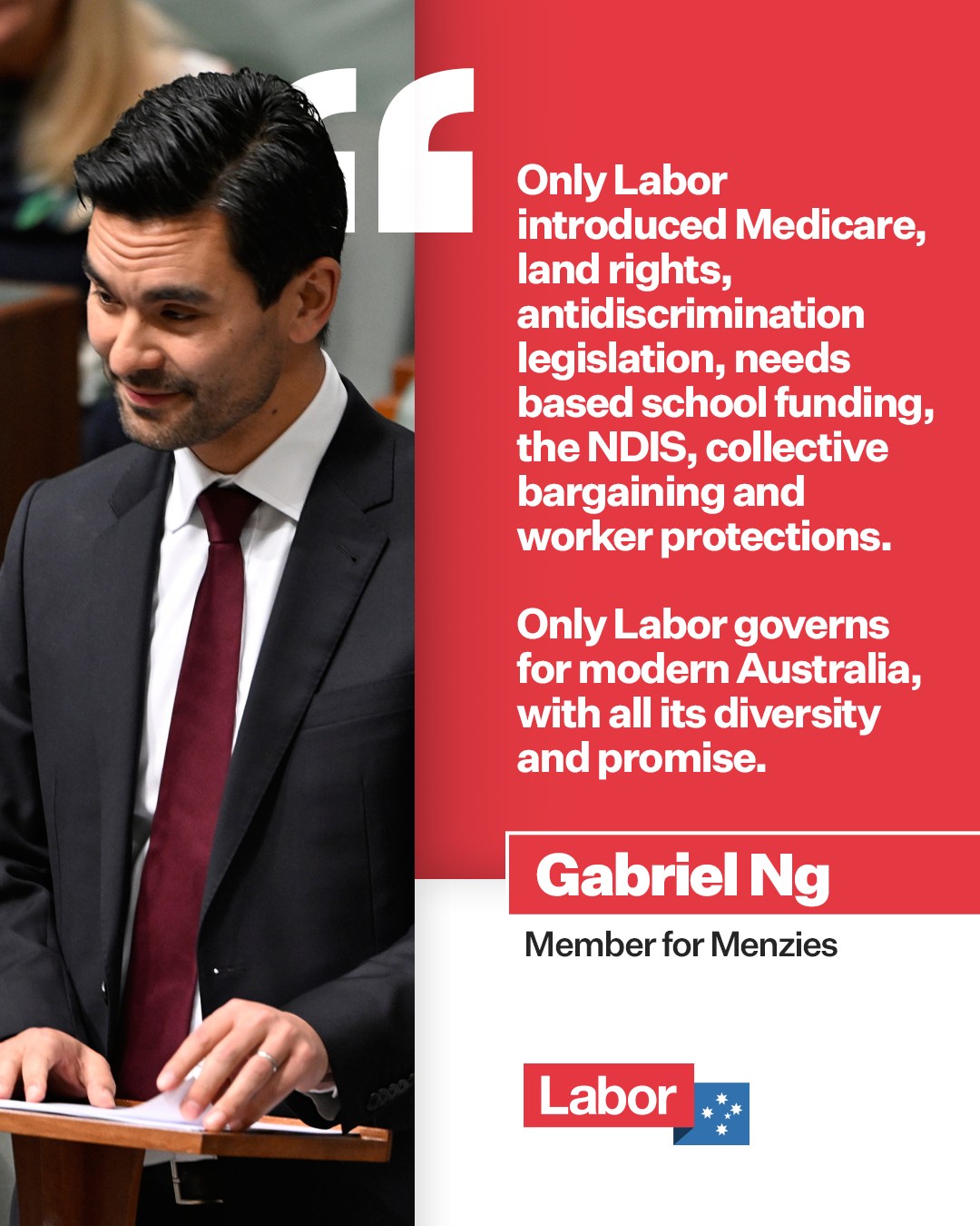 'I joined the Labor Party because of its unwavering commitment to social justice...