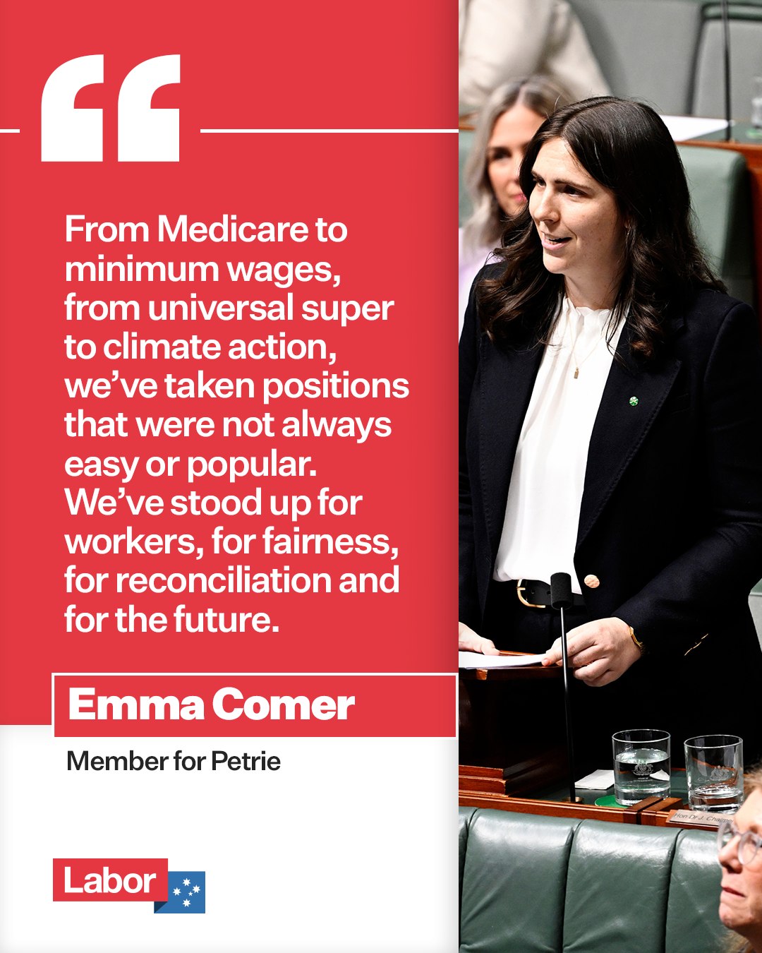 Australian Labor Party: Labor’s new Member for Petrie Emma Comer MP shared, during her first speech, abo…