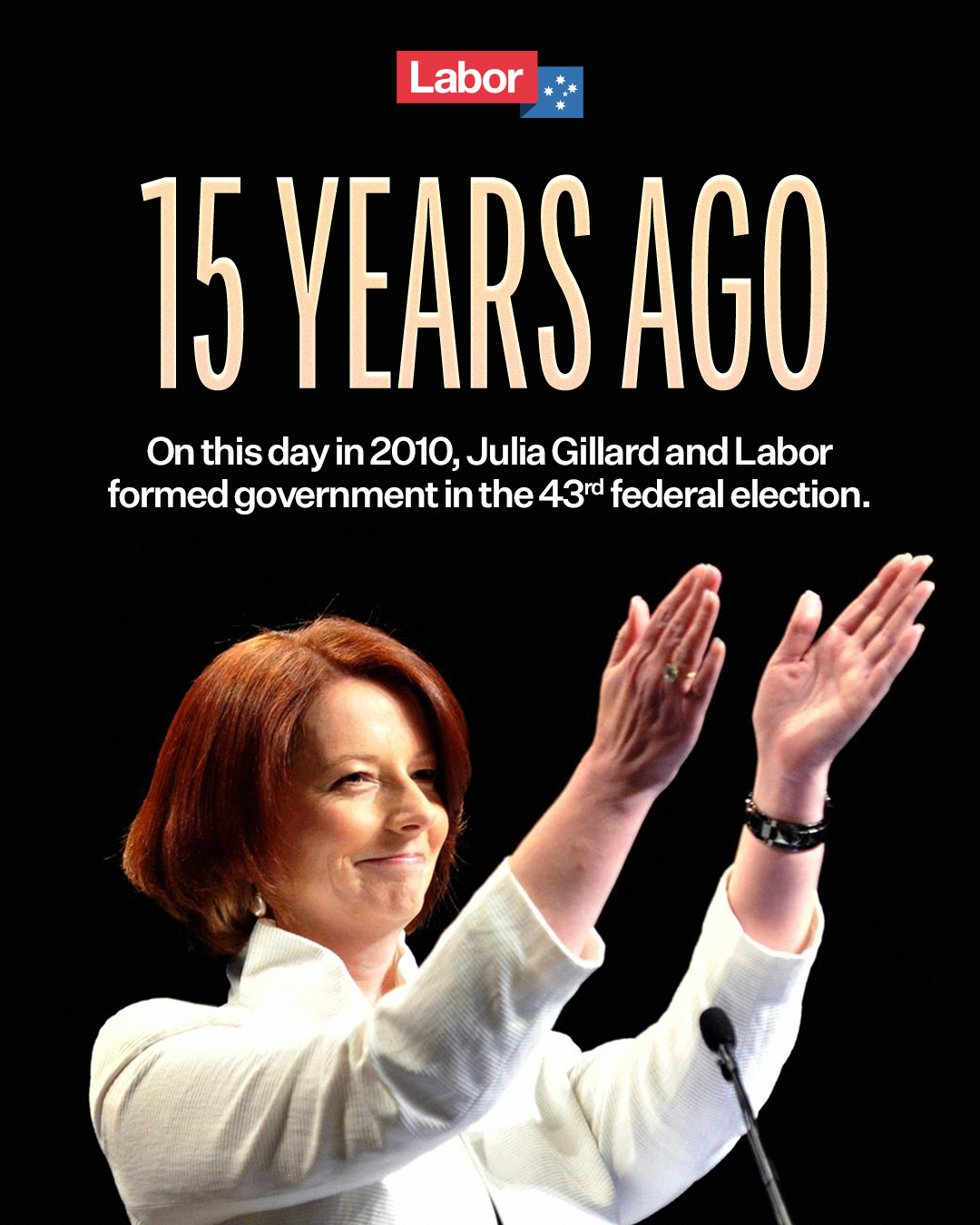 On this day in 2010, Julia Gillard led Labor to victory in the 43rd federal elec...