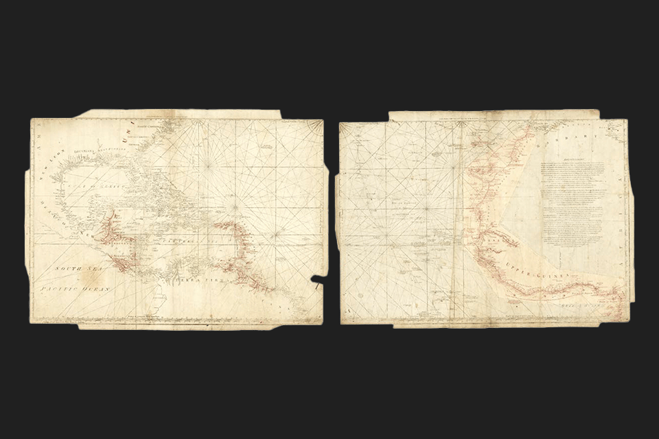 Historic Maritime Chart Collection Faces Export Bar