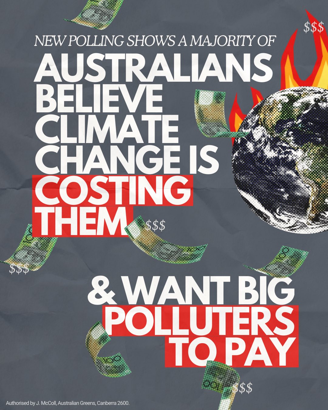 The Australian Greens: Big polluters should be paying for the damage they are doing to our climate, not…