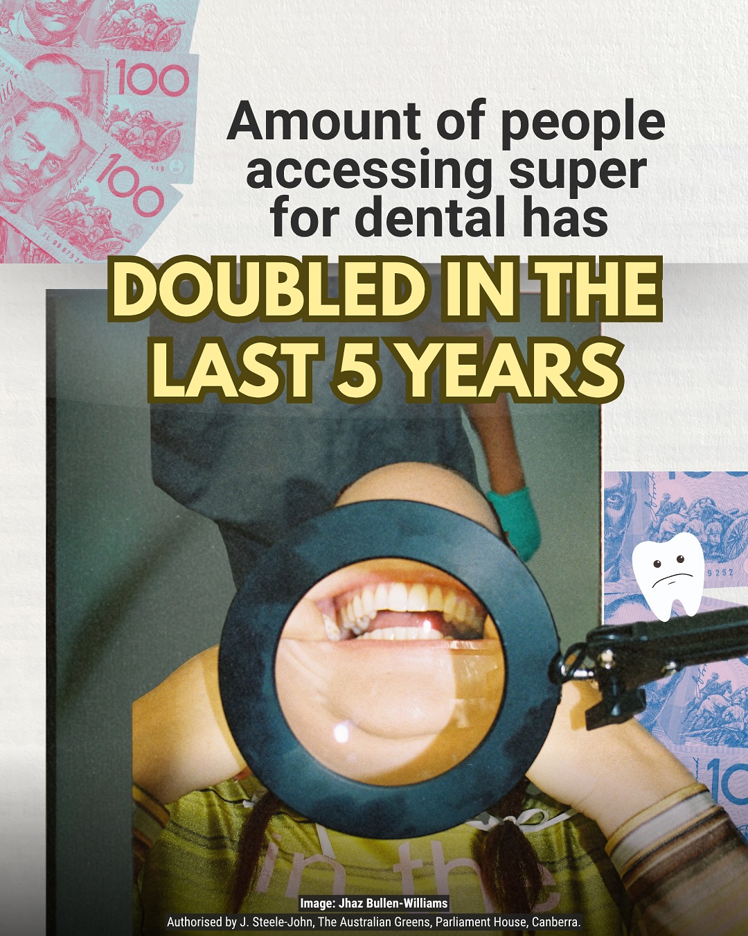 The Australian Greens: Dental care being excluded from Medicare is costing Australian’s a fortune. No o…