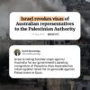 Israel is taking harsher steps against Australia for our government’s pending re...