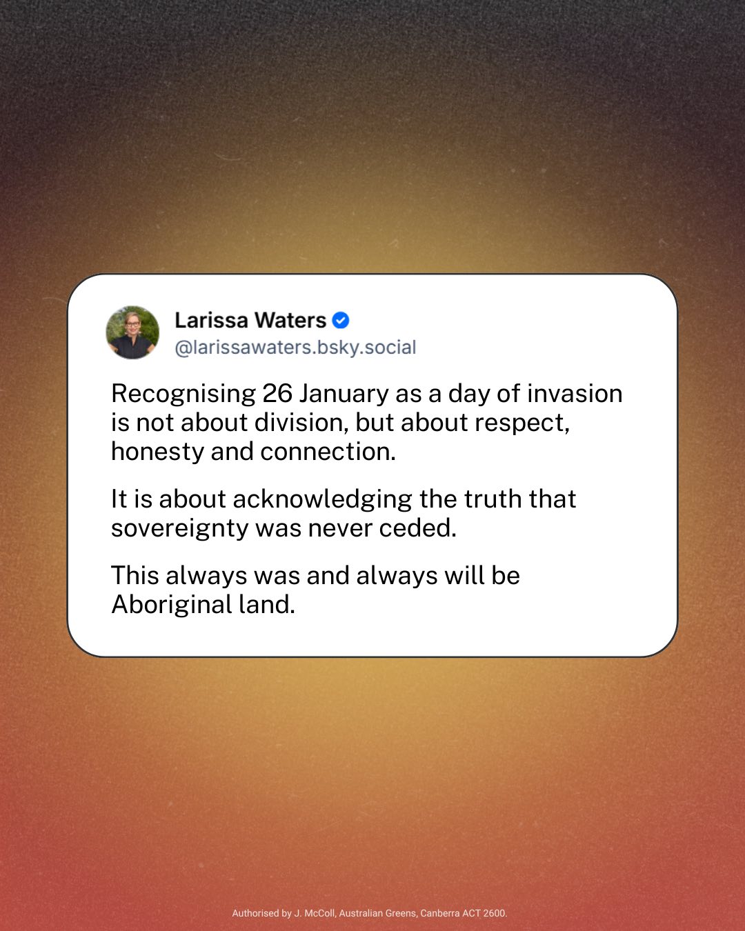 Recognising 26 January as a day of invasion is not about division, but about respect,...