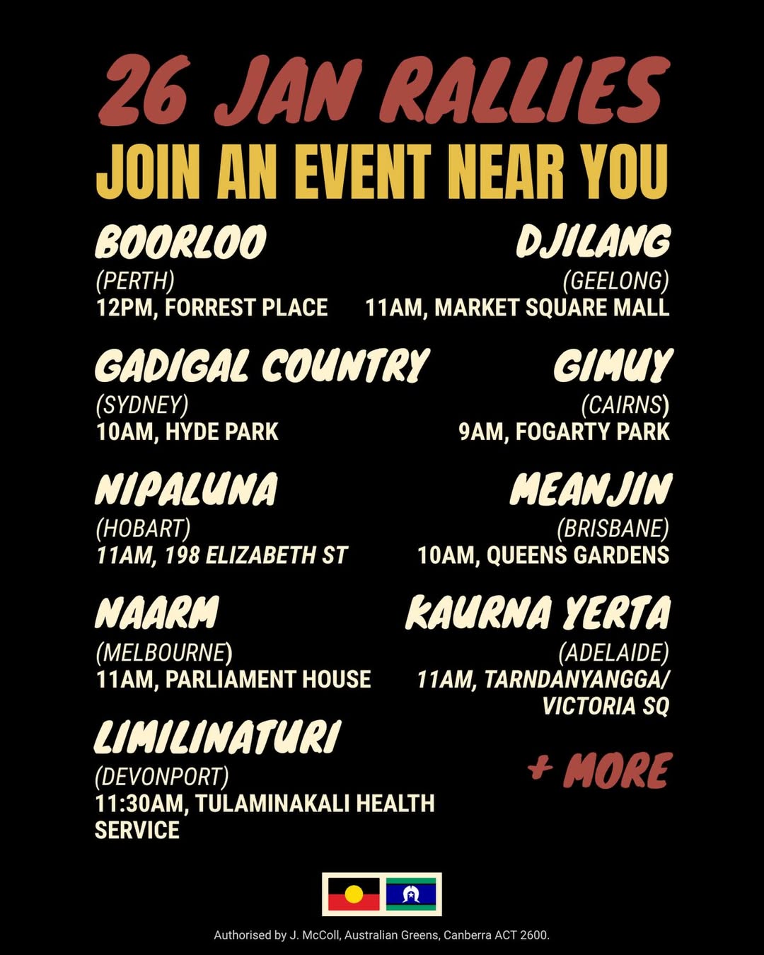 Show your support and solidarity this 26 January by joining an event near you...