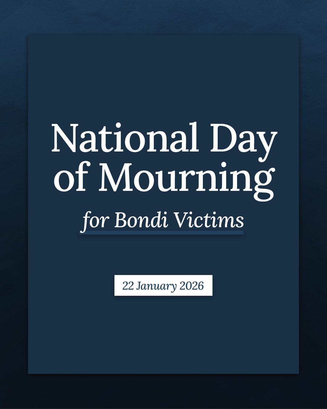 Today Australians come together for a National Day of Mourning to honour the victims and a...