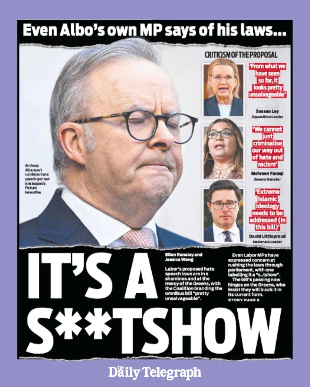 If Mr Albanese’s own MPs are saying this......