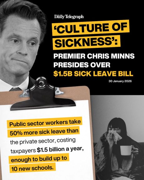 Under Chris Minns and Labor there is a culture of sickness in the state’s public service,...