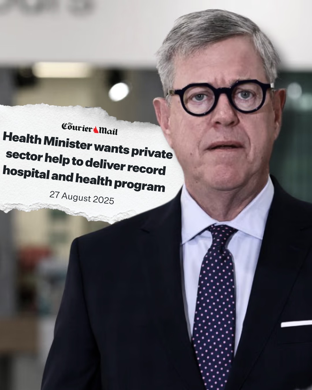 If you’re ever wondering why your local hospital expansion has been cut by the LNP......