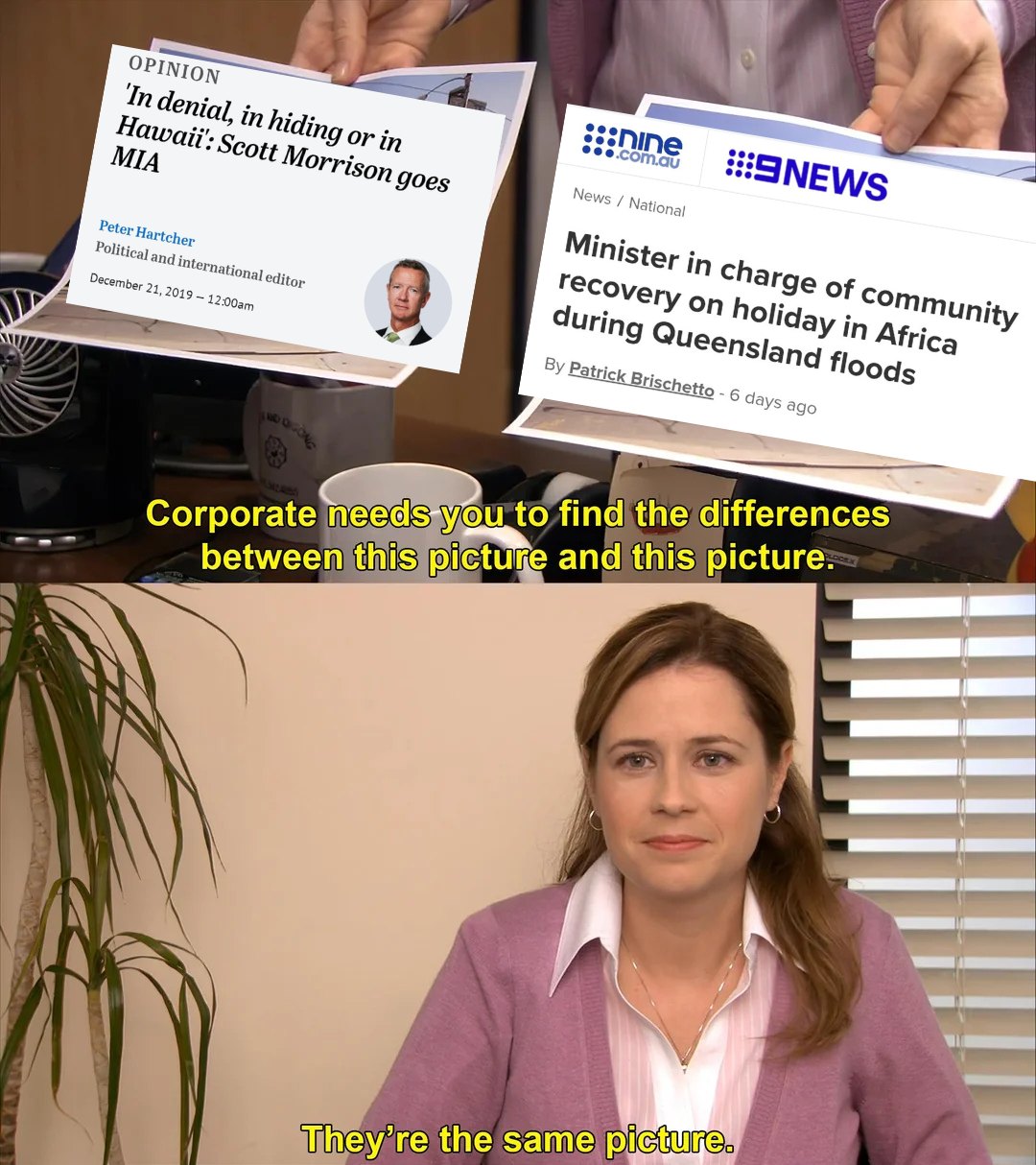 Why do the LNP always seem to be out of office during a disaster?...