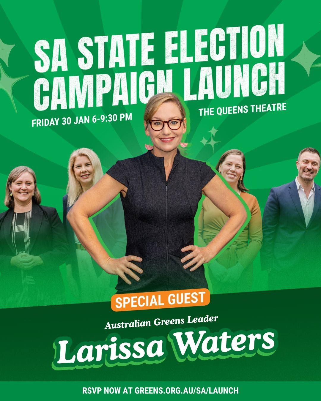It’s official! Larissa Waters, leader of the Australian Greens will be joining us for our...