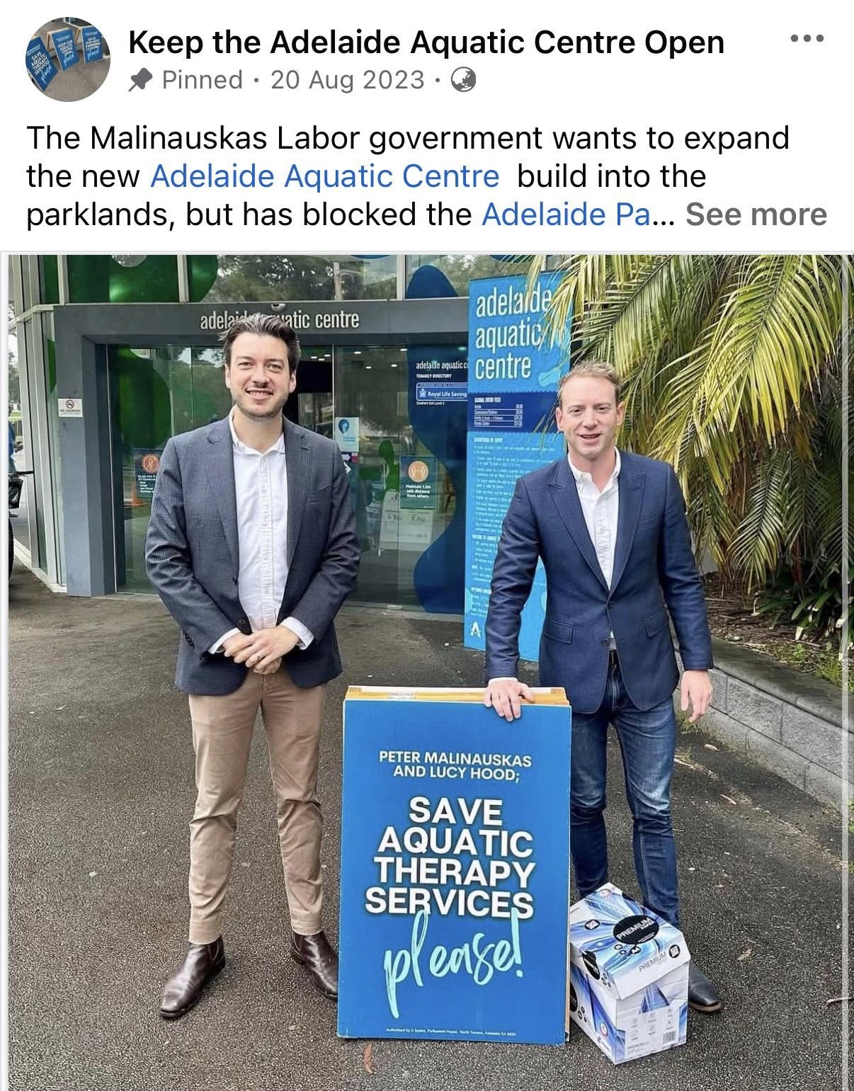 Today the Premier Peter Malinauskas and Lucy Hood MP will open a brand new, world-class...