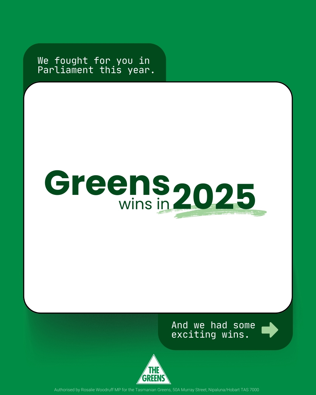 The Greens have been fighting for you in Parliament this year - and we've had some...