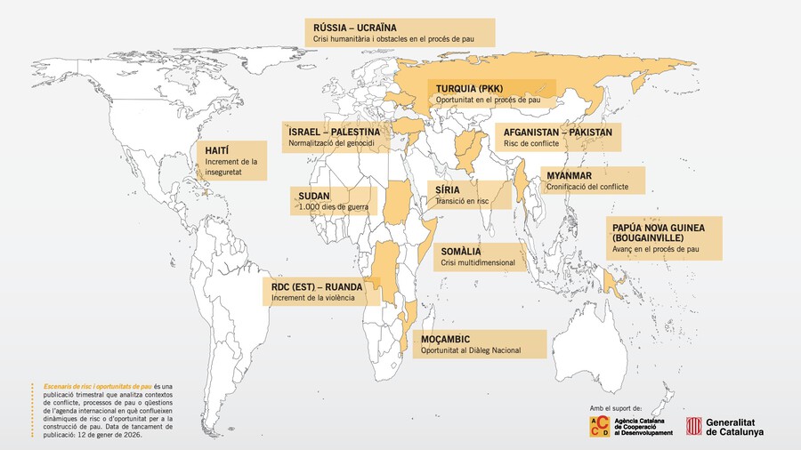 Mapa Escenaris de risc i oportunitats de pau