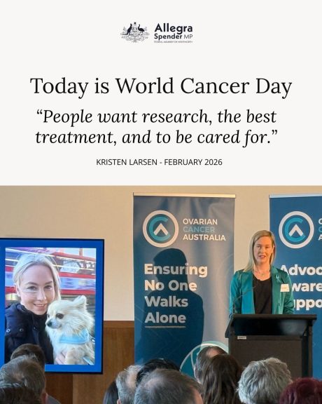 This morning I attended the Ovarian Cancer Australia breakfast in Parliament to mark...