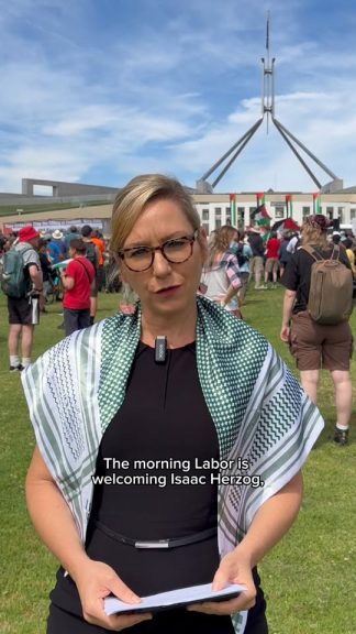 Isaac Herzog should never have been invited to Australia, let alone our parliament....