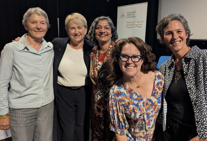Last night at ANU talking work, time, women & sanity with this fab crew: Annabelle Crabb,...