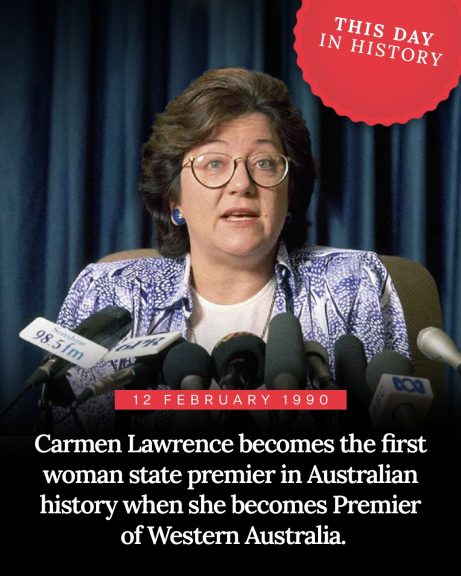 On this day in 1990, Carmen Lawrence became Premier of Western Australia, making her...