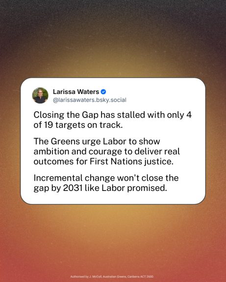 Closing the Gap has stalled with only 4 of 19 targets on track....