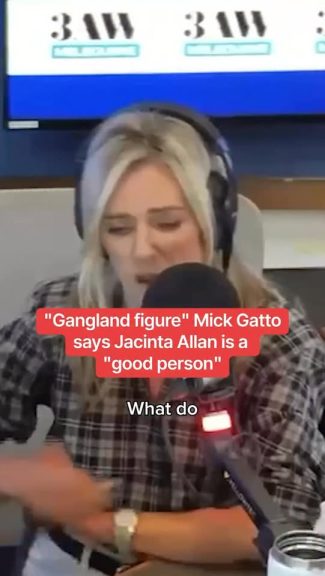 This actually happened. Mick Gatto endorses Jacinta Allan.