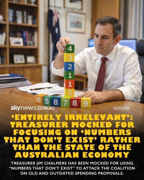 Jim Chalmers is focused on “numbers that don’t exist” instead of the numbers Australians...