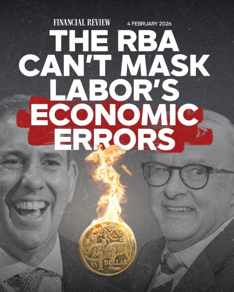 The RBA can’t fix bad government policy. Labor’s spending problem has fuelled inflation,...