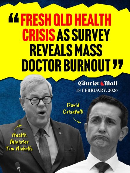 Our critical frontline workers are crying out for the Crisafulli-Bleijie LNP Government...