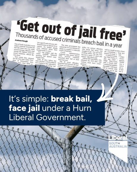 It's simple: break bail, face jail under a Hurn Liberal Government....