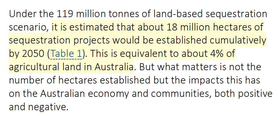 and another 3 tasmanias needed for carbon credits according to a recent report from the...