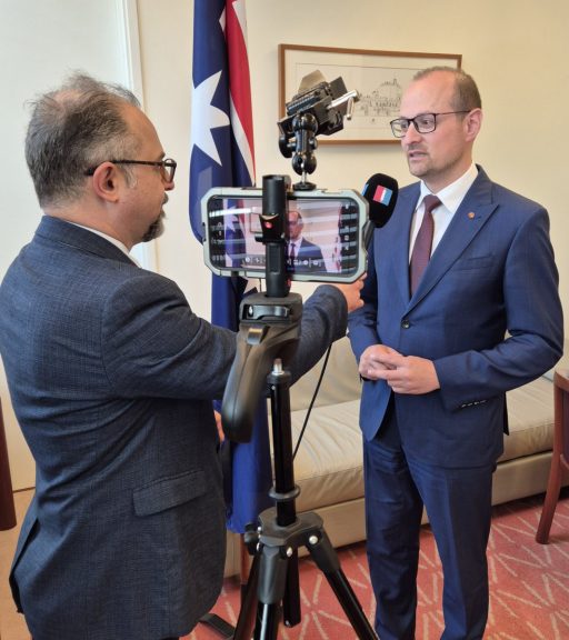 Pleasure to speak with @IranIntl's Australia Correspondent, @alirezambb, after the Senate...